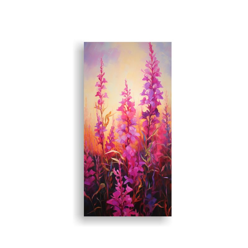 GENERICO - Pintura Abstracta En Bastidor A Fireweed Herbs 40x80 Cm