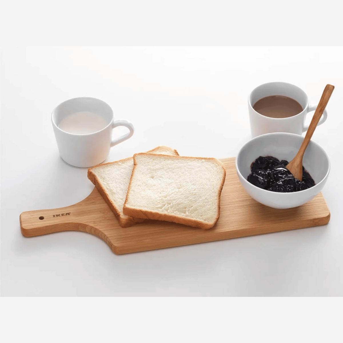 HOMESTAR - Tabla de Servir y Cortar de Bambú con Mango - 48x16 cm