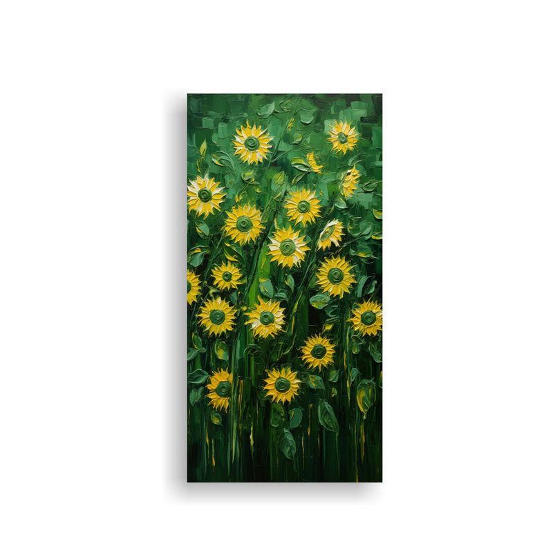 GENERICO - Pintura Alegría En El Concepto Flores De Girasol 50x100 Cm