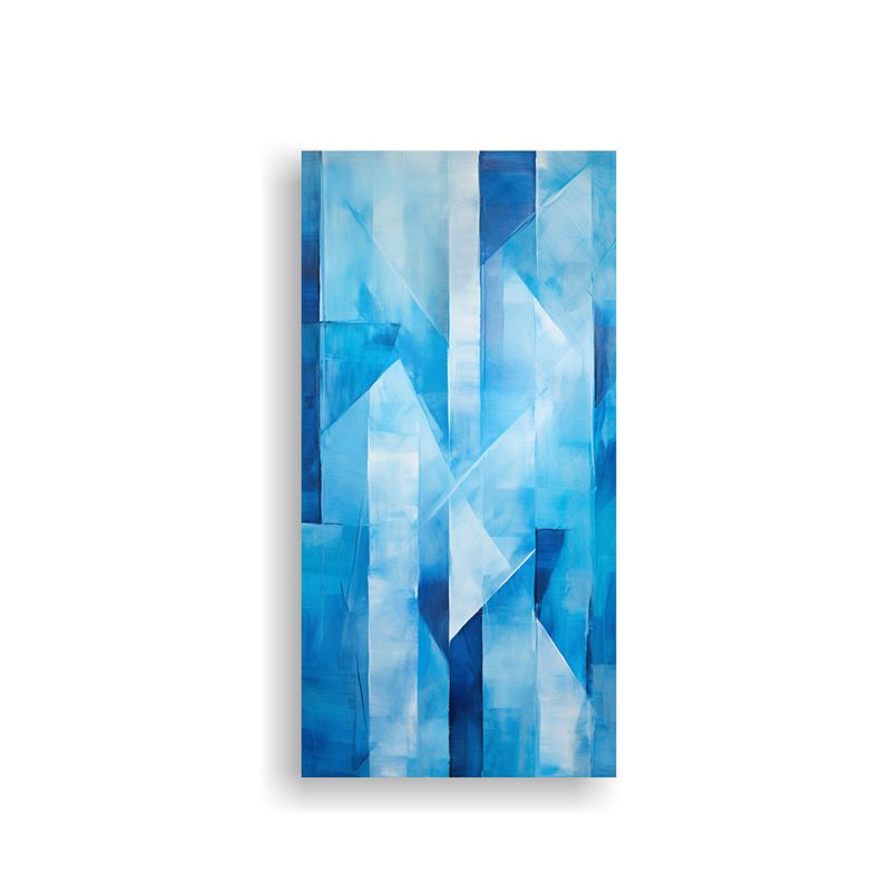 GENERICO - Cuadro Calidos Interiores Geometría Abstracta En 40x80 Cm