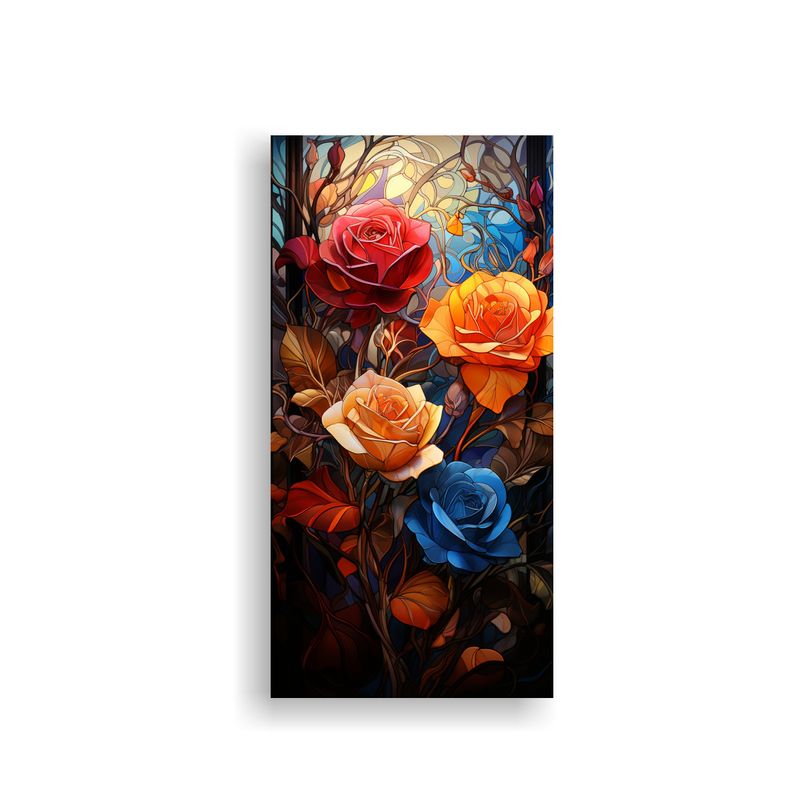 GENERICO - Cuadro Movimiento Armonía Cromática Roses Style 70x140 Cm