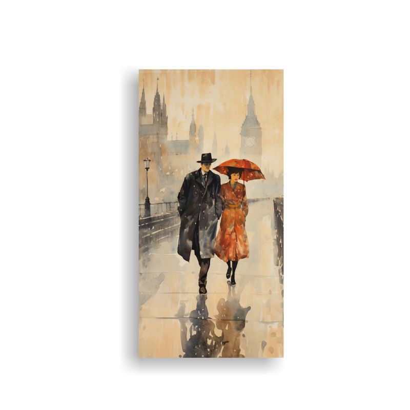 GENERICO - Cuadro Decorativo De Pareja Caminando Por El 80x160 Cm
