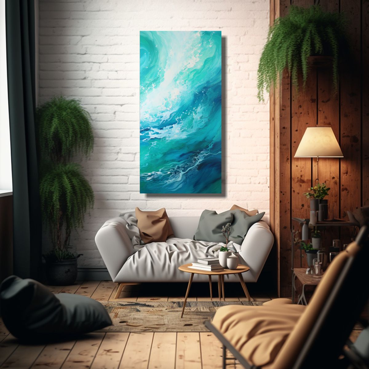 GENERICO - Cuadros Decorativos Lienzo Concepto Colores 40x80 Cm