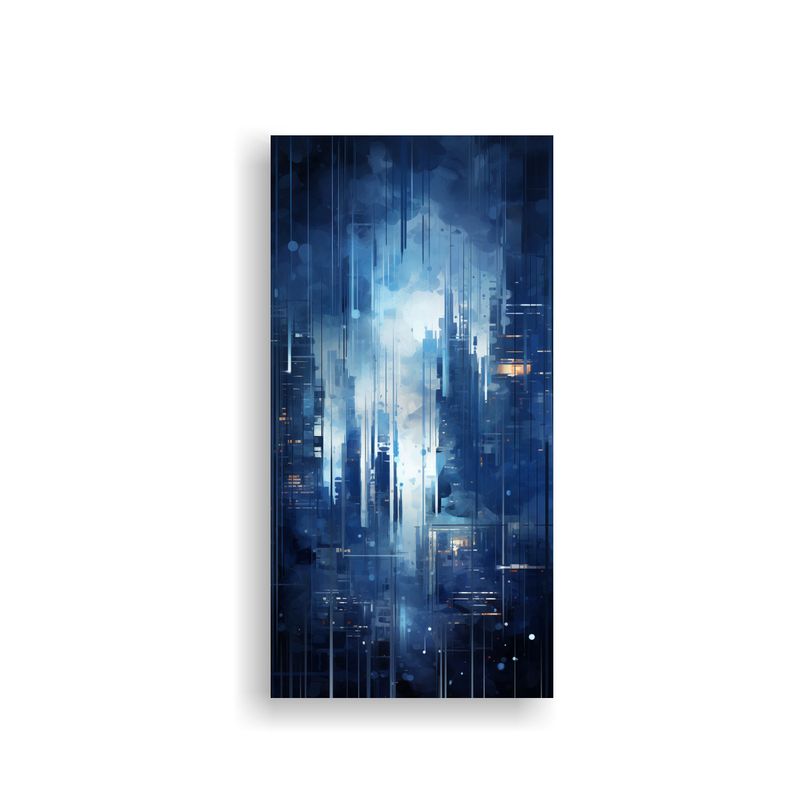 GENERICO - Pintura Decorativa Inspiradora De Ciudad Nocturna 50x100 Cm