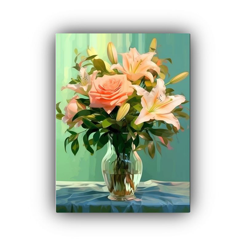 GENERICO - Pinturas Decorativas De Tela Sublimada Con Flores 80x120 Cm