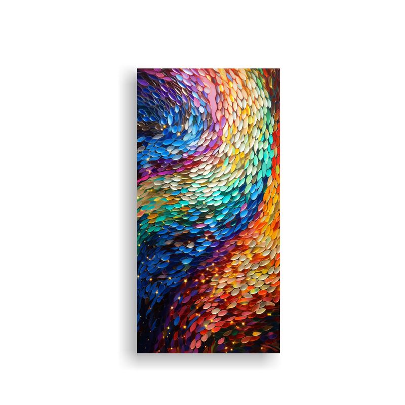 GENERICO - Cuadro Tonos Equilibrio Visual Estilo Puntillismo 50x100 Cm