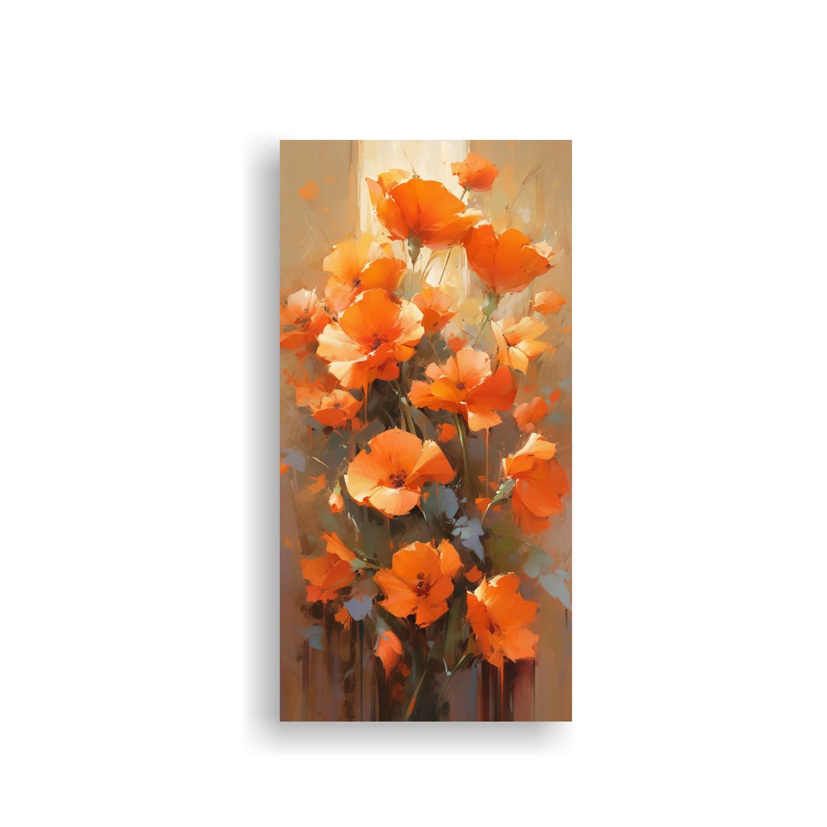 GENERICO - Pintura De Flores En Lienzo Estilo Decorativo En 60x120 Cm