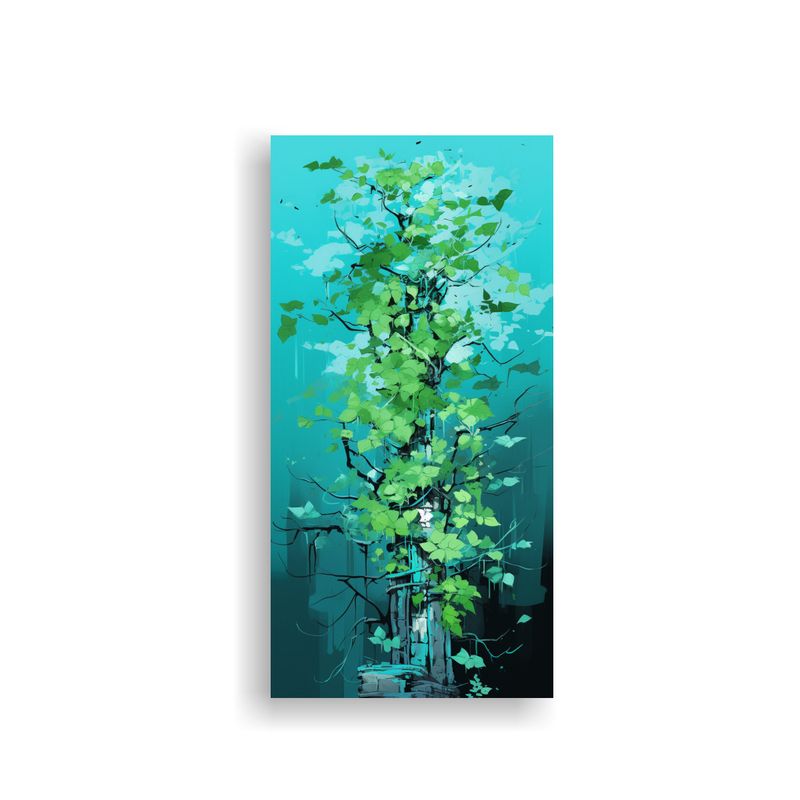 GENERICO - Pintura Decorativa De árbol Bonsái De Abedul En 30x60 Cm