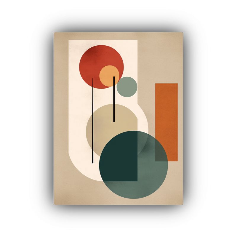 GENERICO - Cuadro Abstracto Horizontal En Lienzo Inspirado 80x120 Cm
