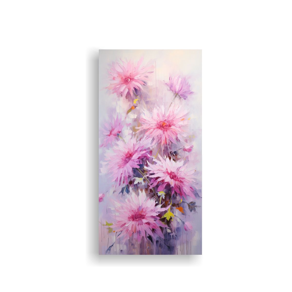 GENERICO - Pintura Moderna De Girasoles Rosados Estilo 20x40 Cm