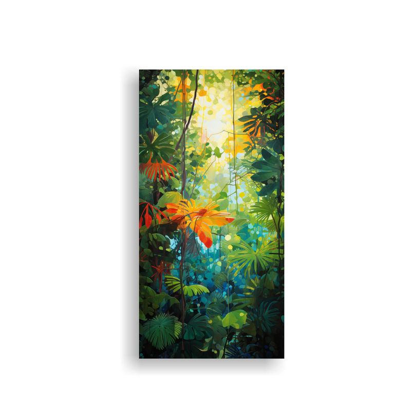GENERICO - Pintura Abstracta Majestuosa De Un Dosel De Selva 50x100 Cm