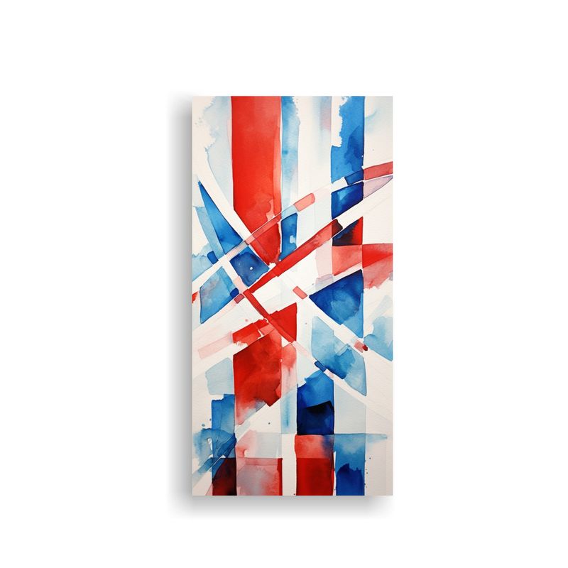 GENERICO - Pintura Abstracta De La Bandera Noruega Para 30x60 Cm