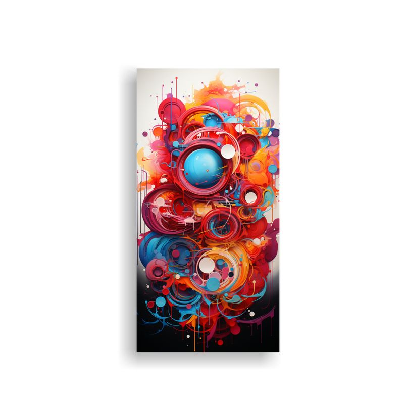 GENERICO - Cuadro Abstracto Forma Fantástica Para 80x160 Cm