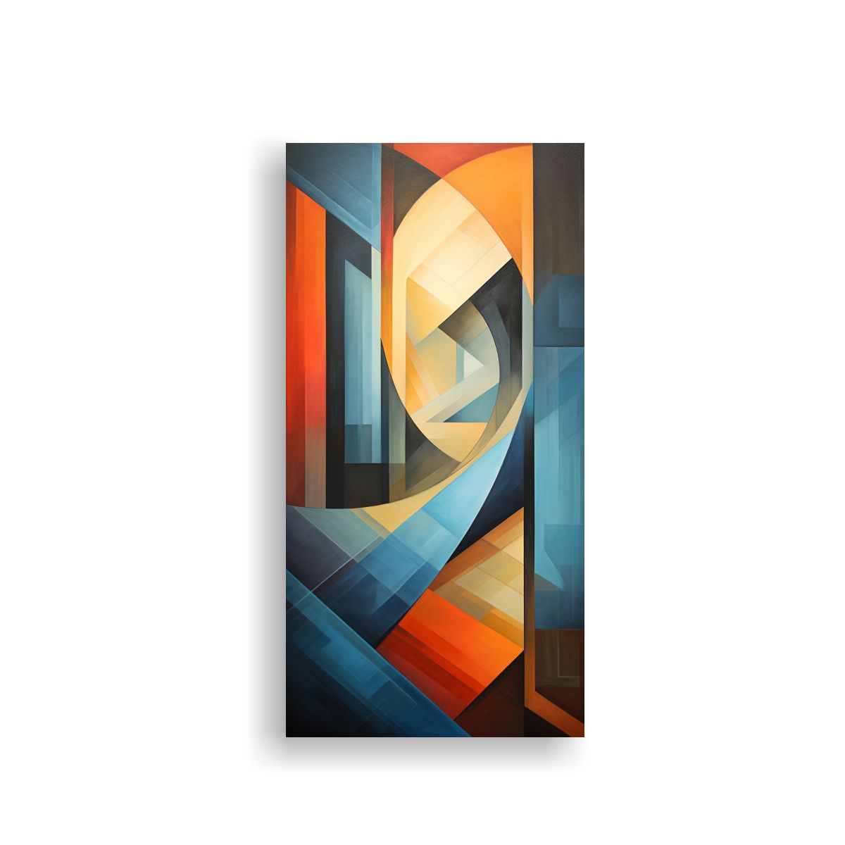 GENERICO - Cuadro Abstracto Figuras Que Fusionan Y 40x80 Cm