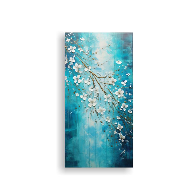 GENERICO - Lienzo De Tela Acuarela En Colores Turquesa Y 50x100 Cm