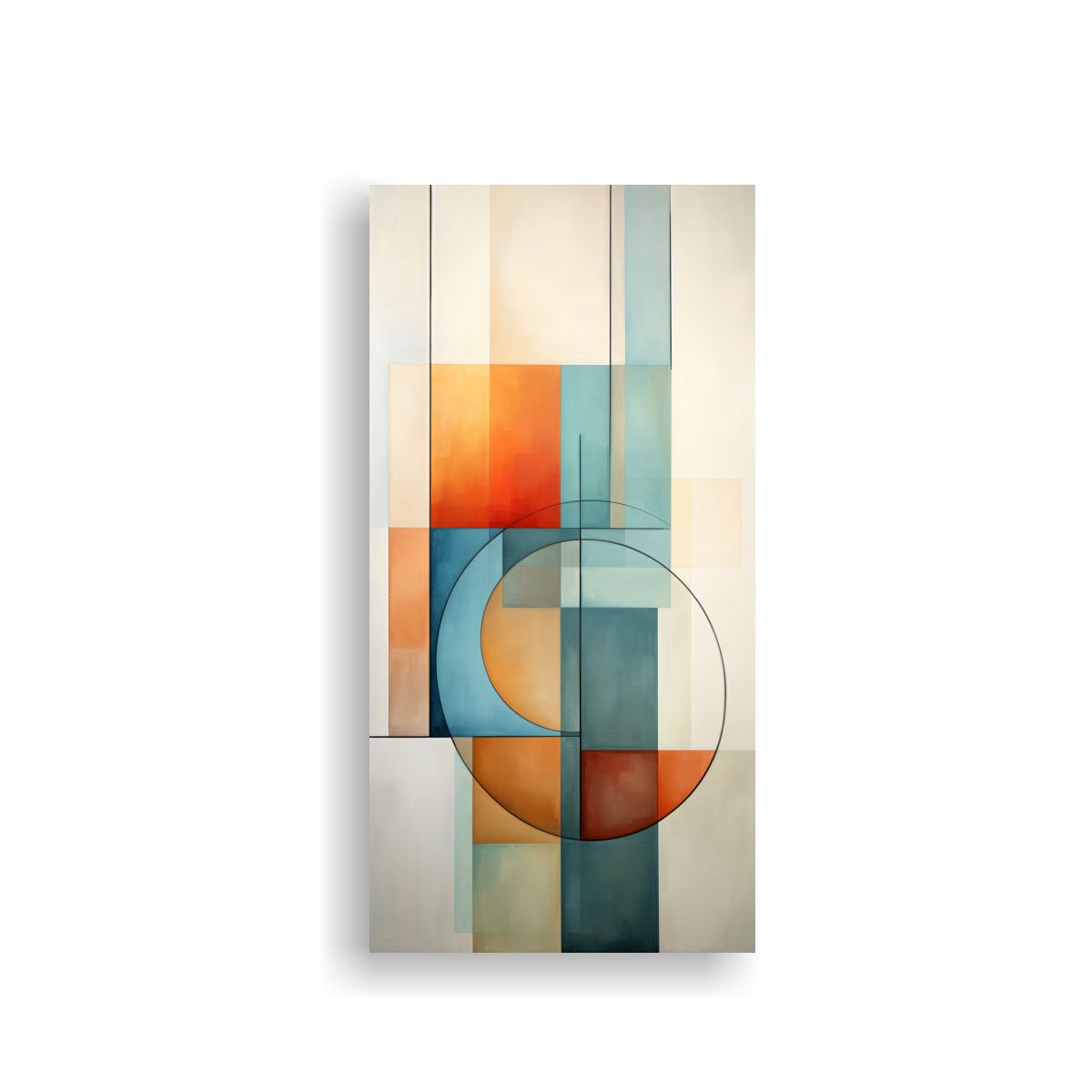 GENERICO - Arte De Pared Abstracto Geométrico Intenso En 80x160 Cm