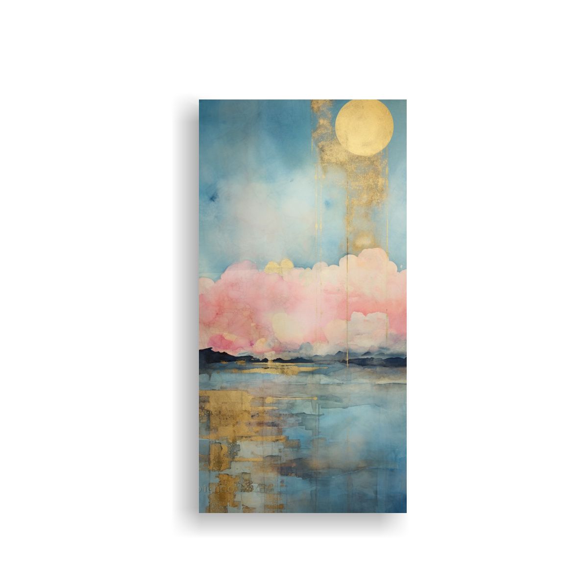 GENERICO - Pintura Abstracta Pop Art Con Acuarela Rosa 60x120 Cm