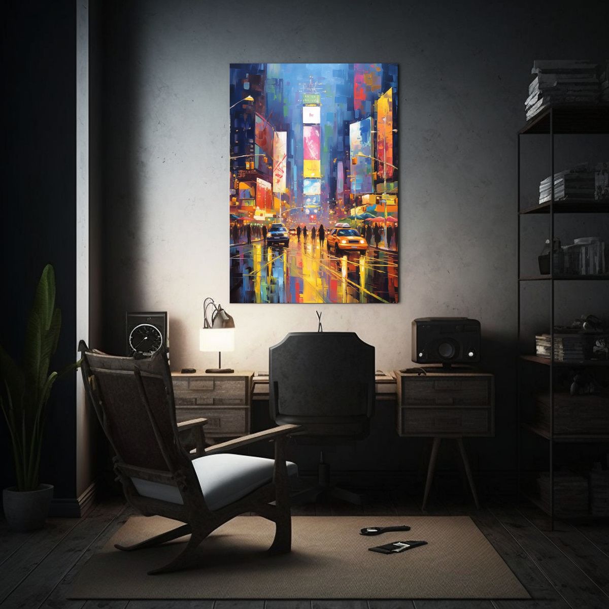 GENERICO - Lienzo Moderno Estilo Urbano Ambicioso Con Una C 80x120 Cm