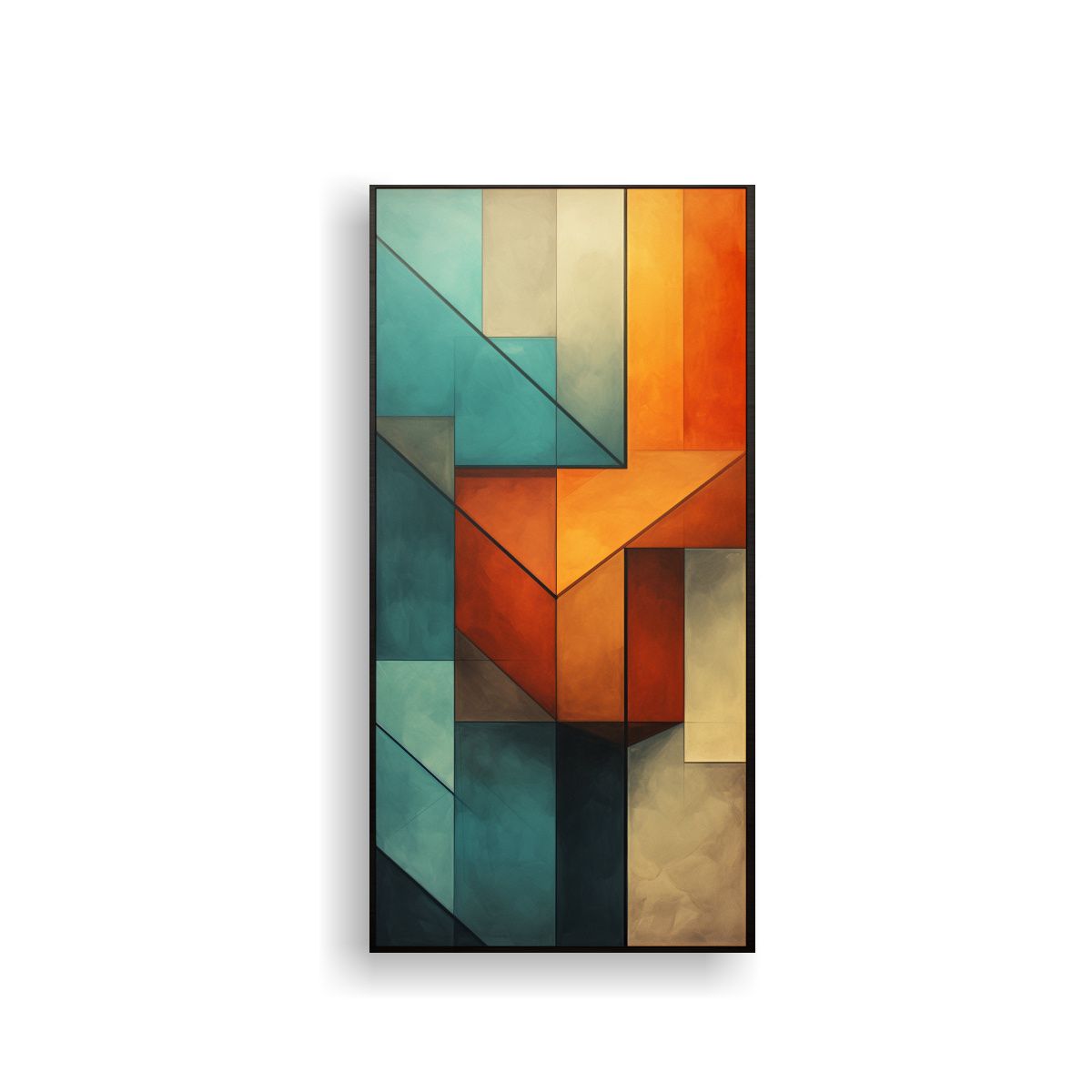 GENERICO - Cuadro Decorativo Geométrico Vintage De Pared 80x160 Cm