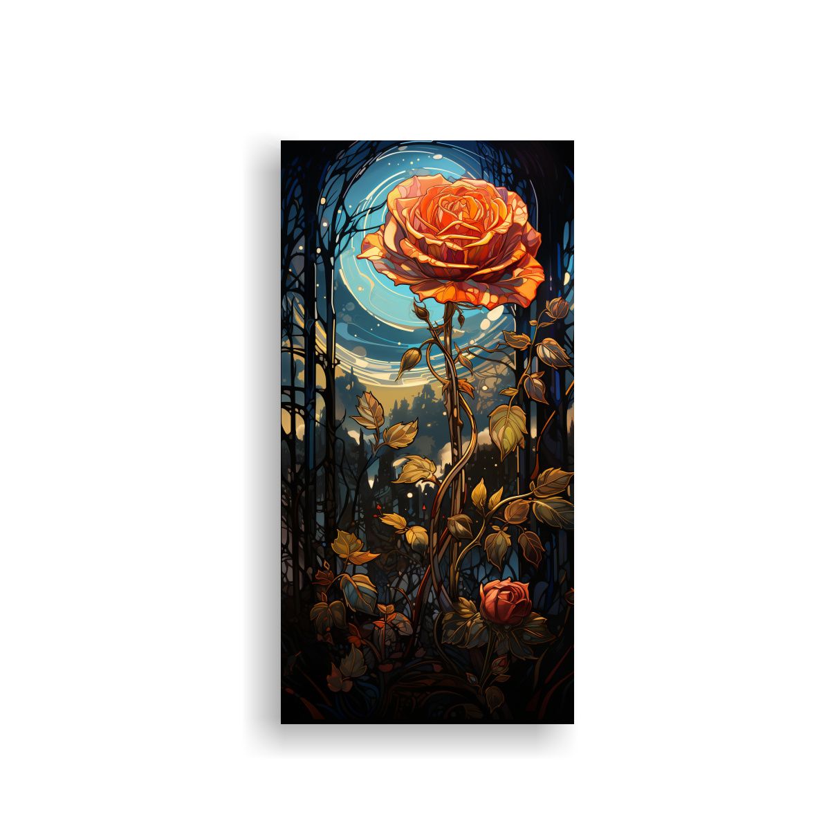 GENERICO - Arte Horizontal Para Comedor Estilo Rose Van Gogh 80x160 Cm