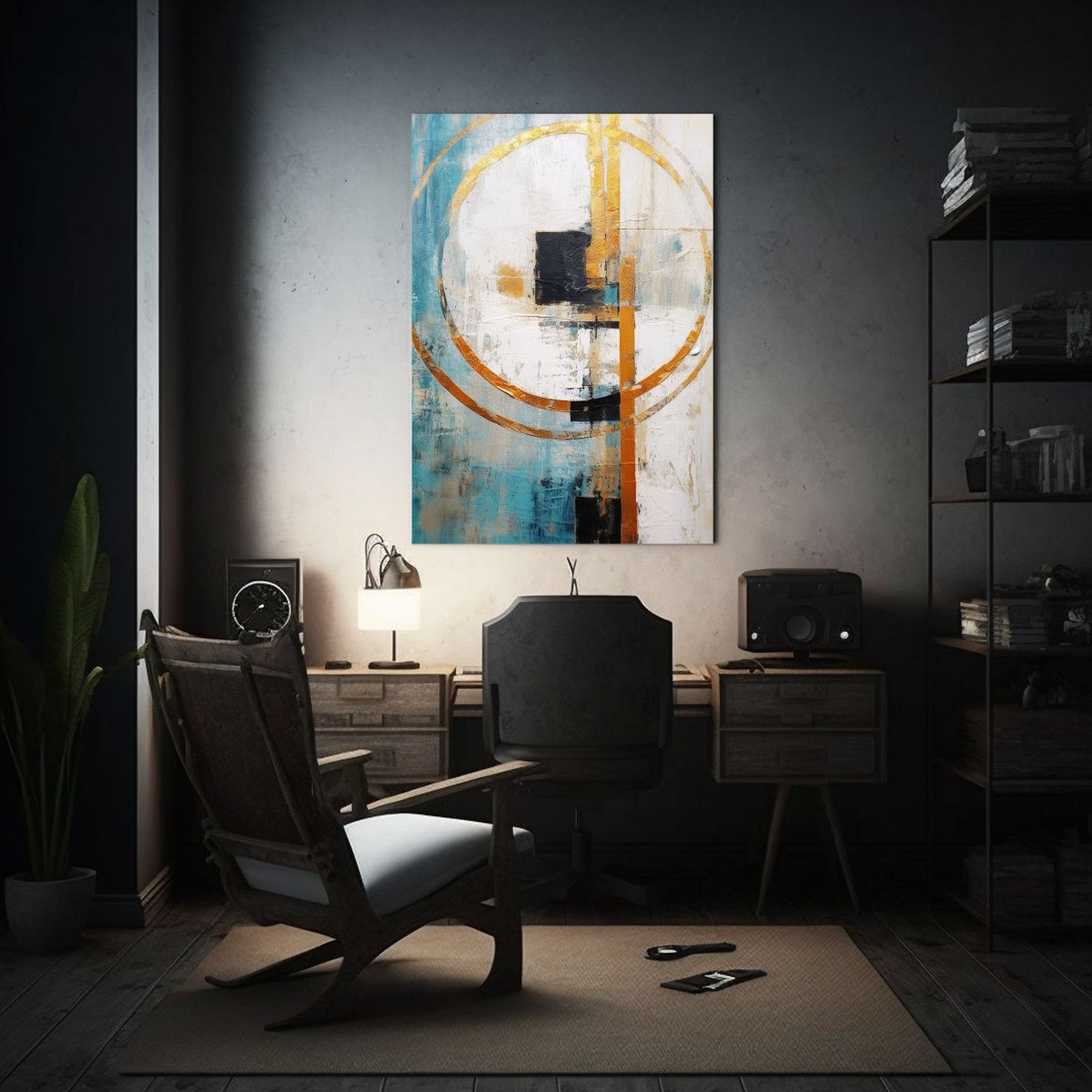 GENERICO - Pintura Abstracta Minimalista En Bastidor Con 80x120 Cm