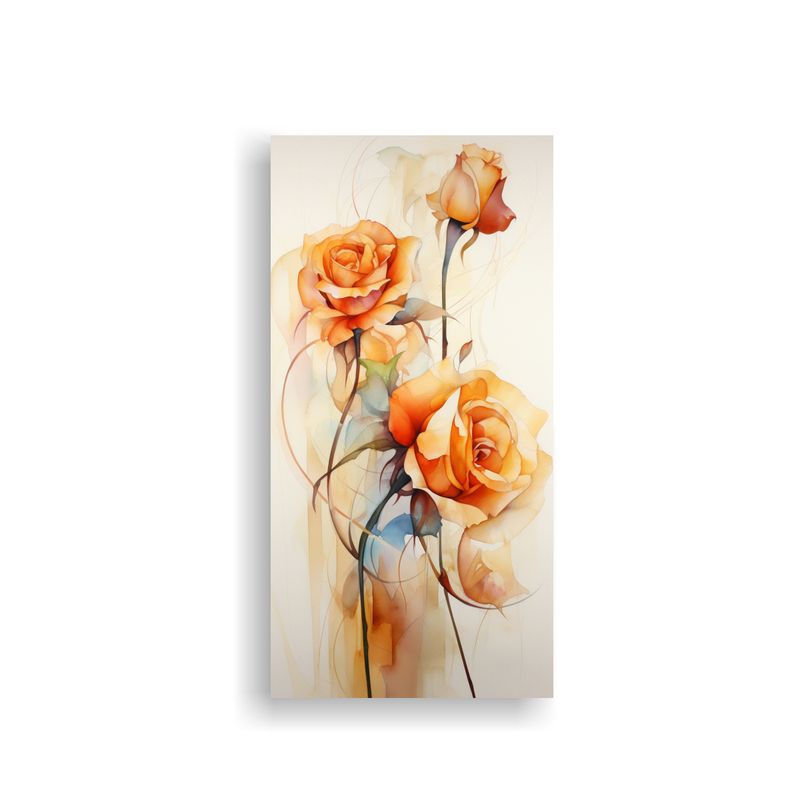 GENERICO - Pintura Decorativa De Flores Abstractas En 40x80 Cm
