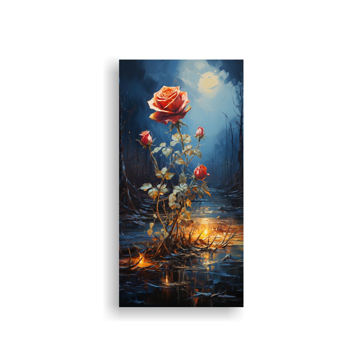 GENERICO - Pintura Impactante Estilo Rose Van Gogh Con Finas 20x40 Cm