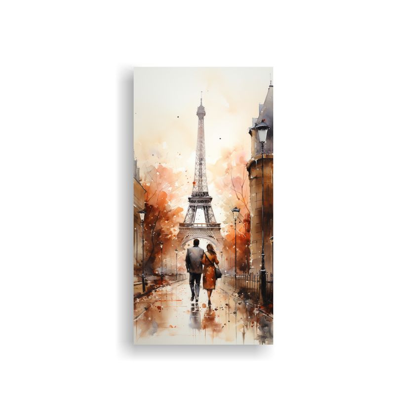 GENERICO - Pintura De Pareja Joven Caminando Frente A La 60x120 Cm