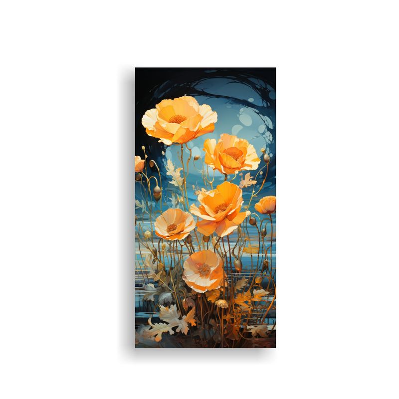 GENERICO - Pintura Decorativa Con Flores Amarillas En El 60x120 Cm