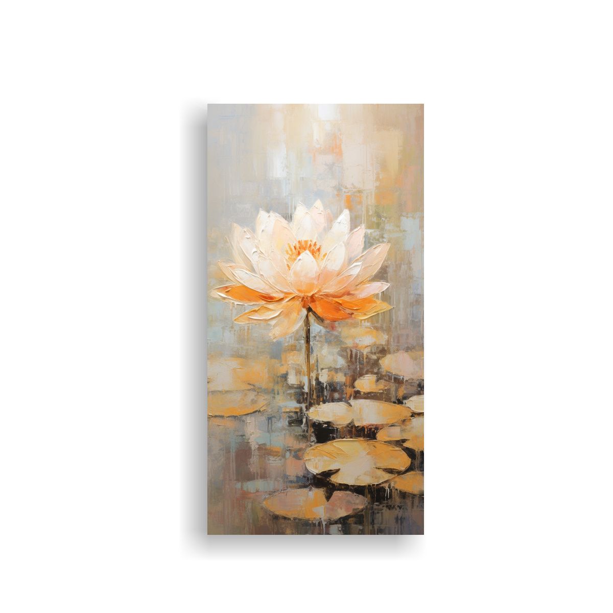 GENERICO - Pintura En Lienzo Estilo Abstracción De Loto 60x120 Cm