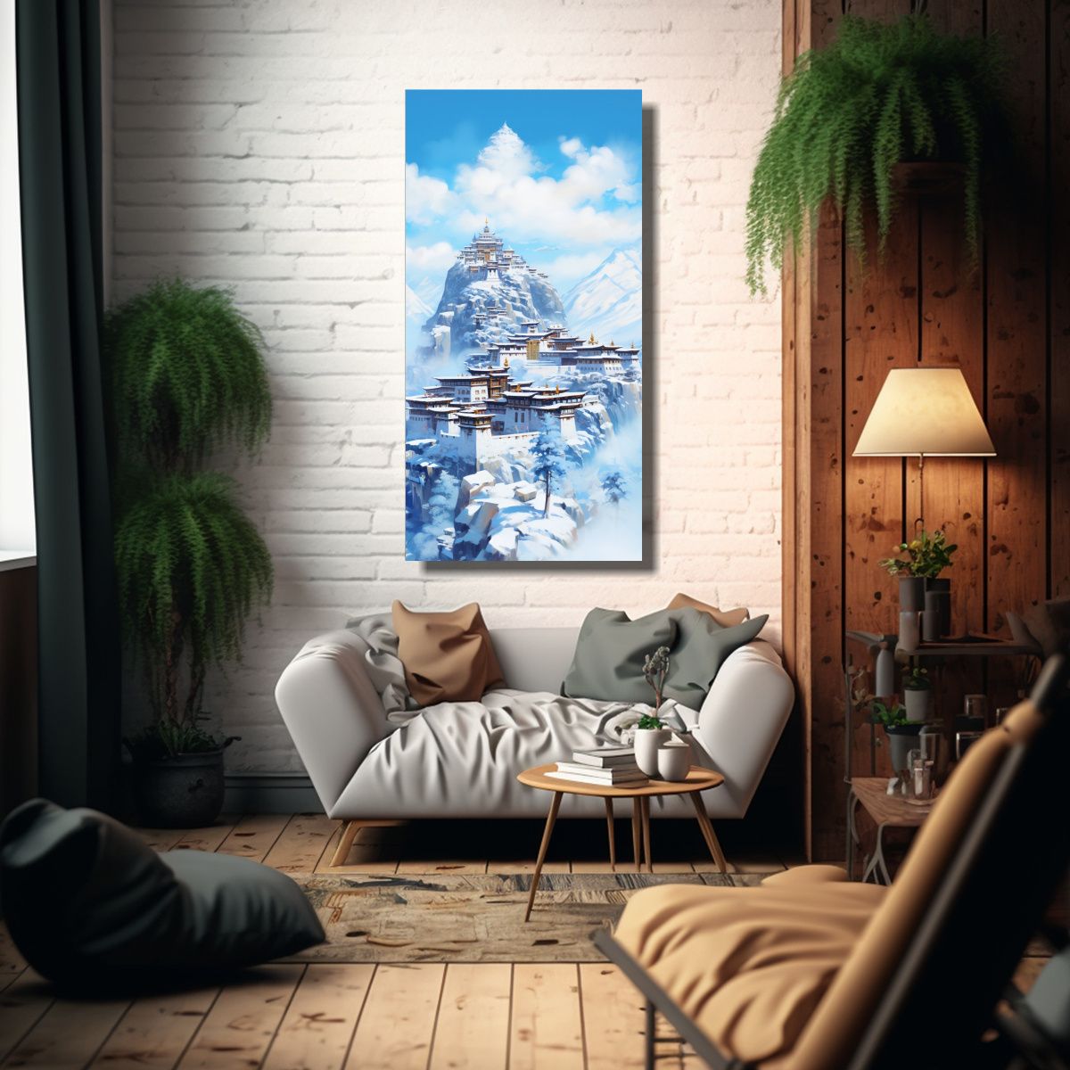 GENERICO - Lienzo De Tela Movimiento Habitación Serena 80x160 Cm