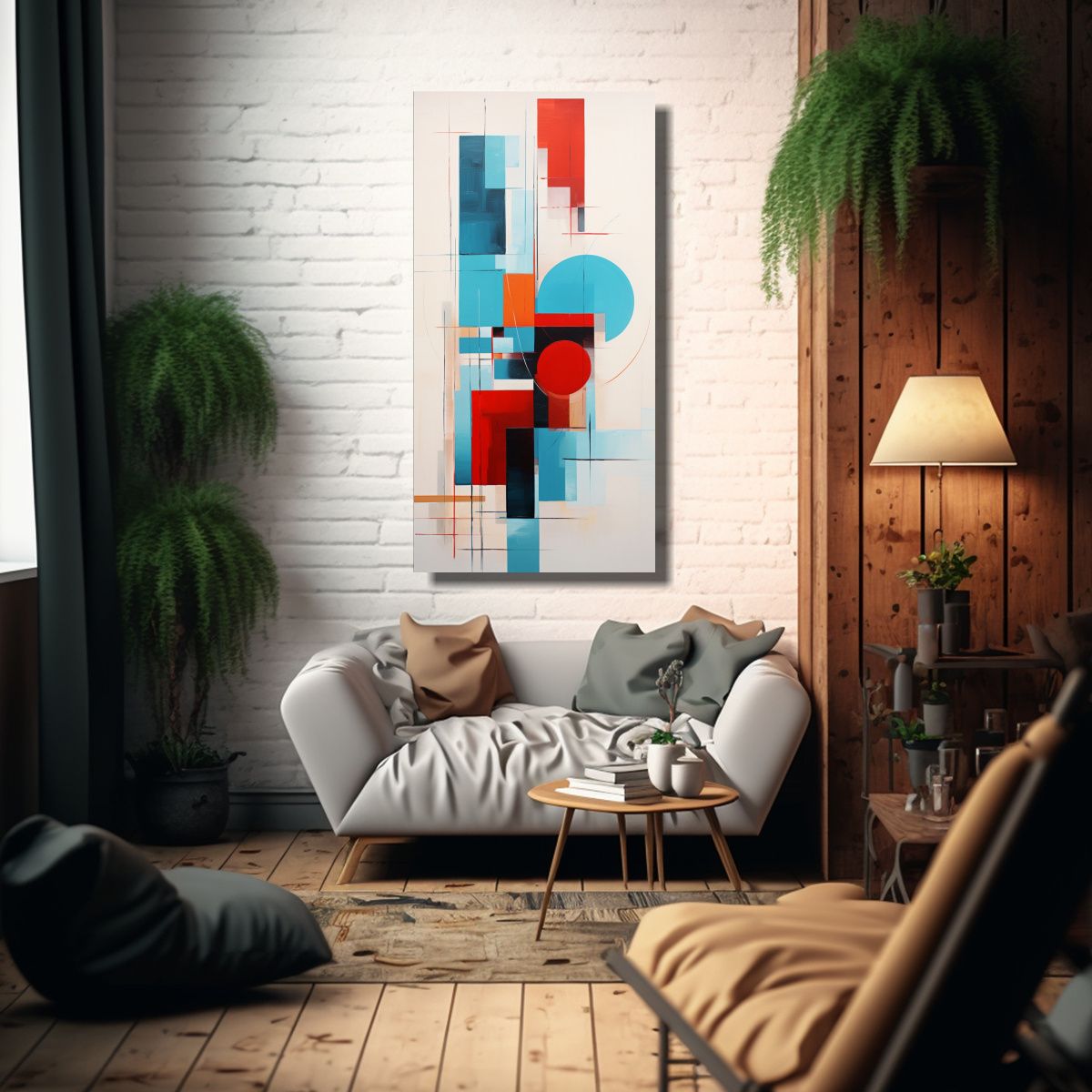 GENERICO - Pintura Floral Minimalista Abstracta En Acuarela 60x120 Cm