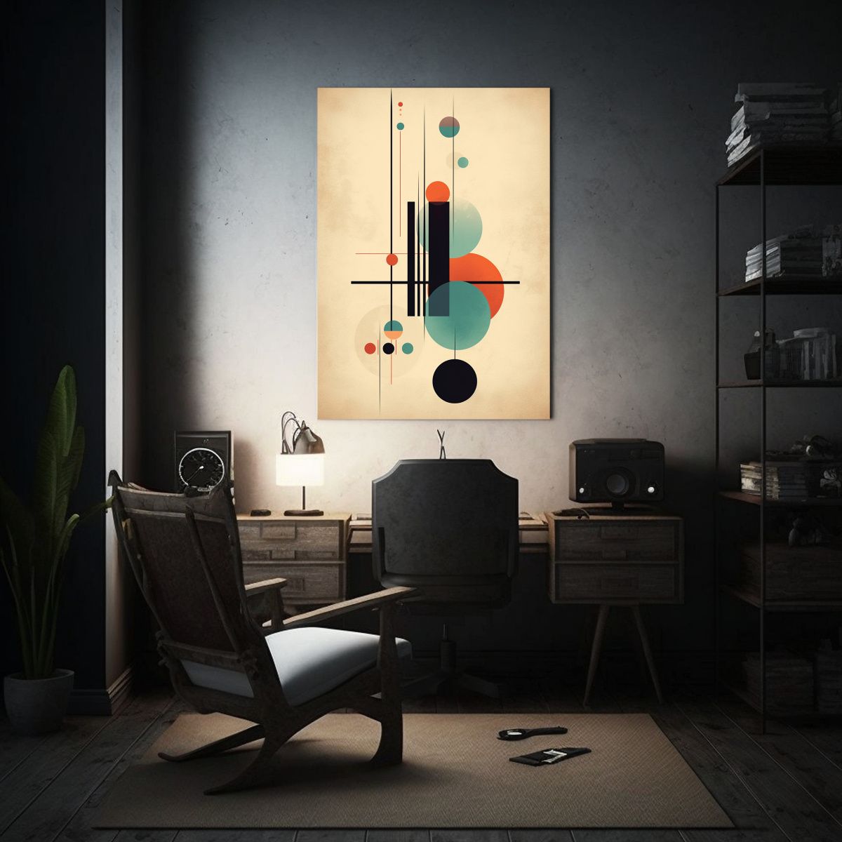 GENERICO - Lienzo Abstracto Contemporáneo Moderno Li 80x120 Cm