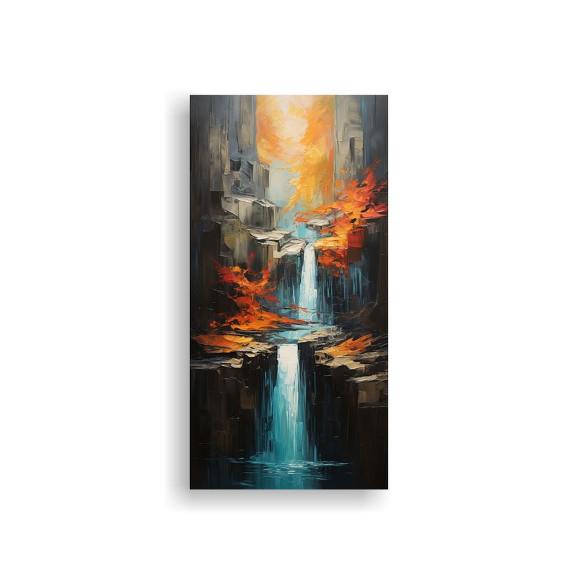 GENERICO - Pinturas Abstractas Con Cascada De Cascadas En 70x140 Cm