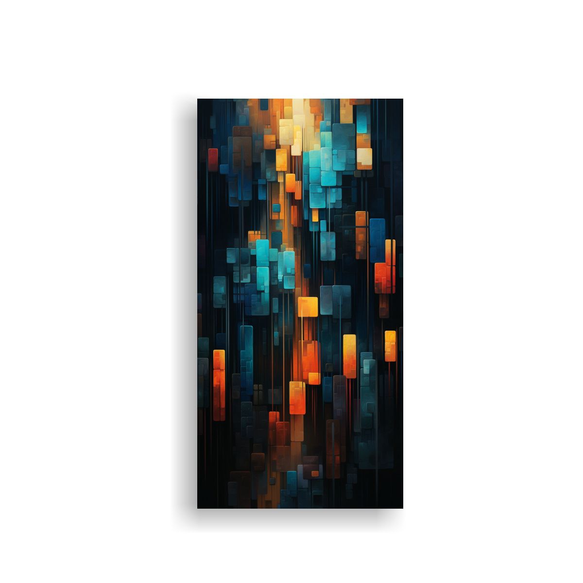 GENERICO - Pinturas Abstractas En Bastidor Concepto Visual 80x160 Cm