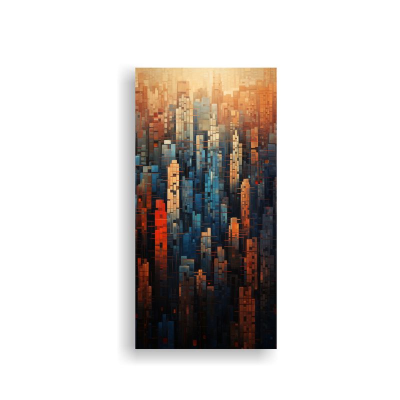 GENERICO - Pinturas Decorativas De Composición Geométrica 20x40 Cm