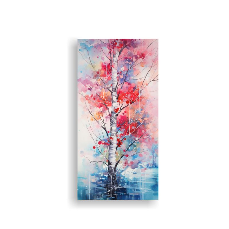 GENERICO - Pintura Abstracta De árboles Aspen En Colores 70x140 Cm