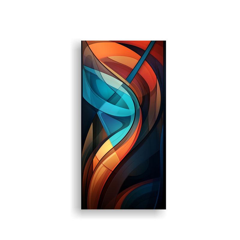GENERICO - Pintura Decorativa Abstracta Composición 70x140 Cm