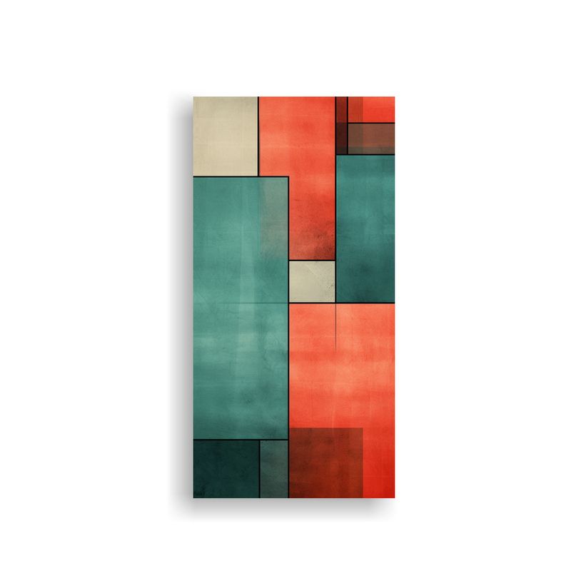 GENERICO - Pintura Decorativa De Abstracción Geométrica En 50x100 Cm