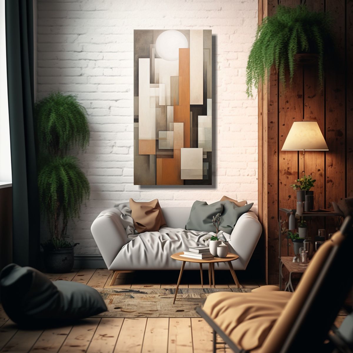 GENERICO - Pinturas Decorativas De Expresividad Geométrica 50x100 Cm