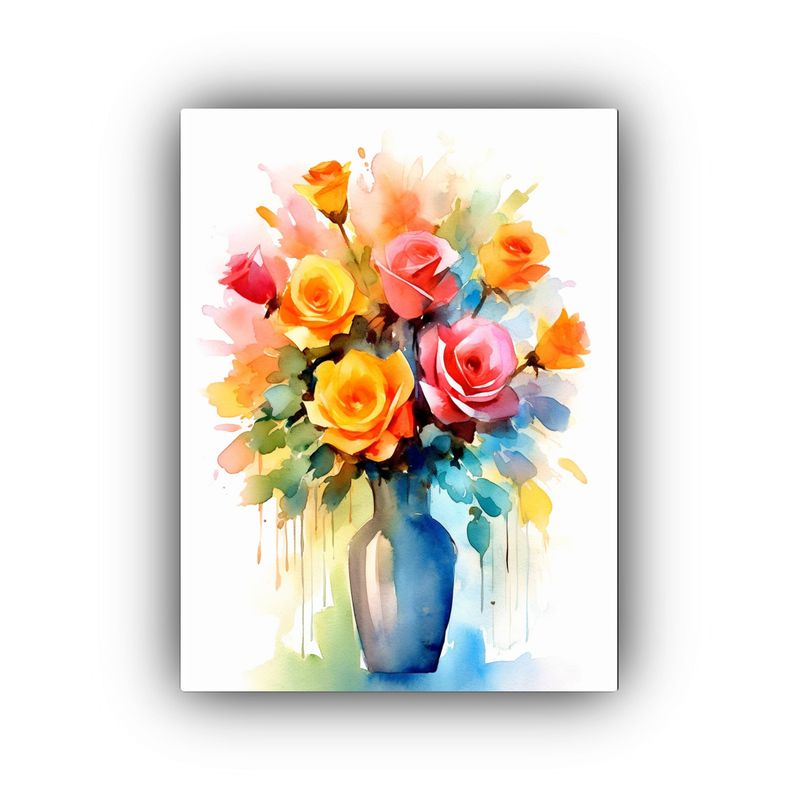 GENERICO - Cuadro De Decoración Para Cocina Bouquet De 80x120 Cm
