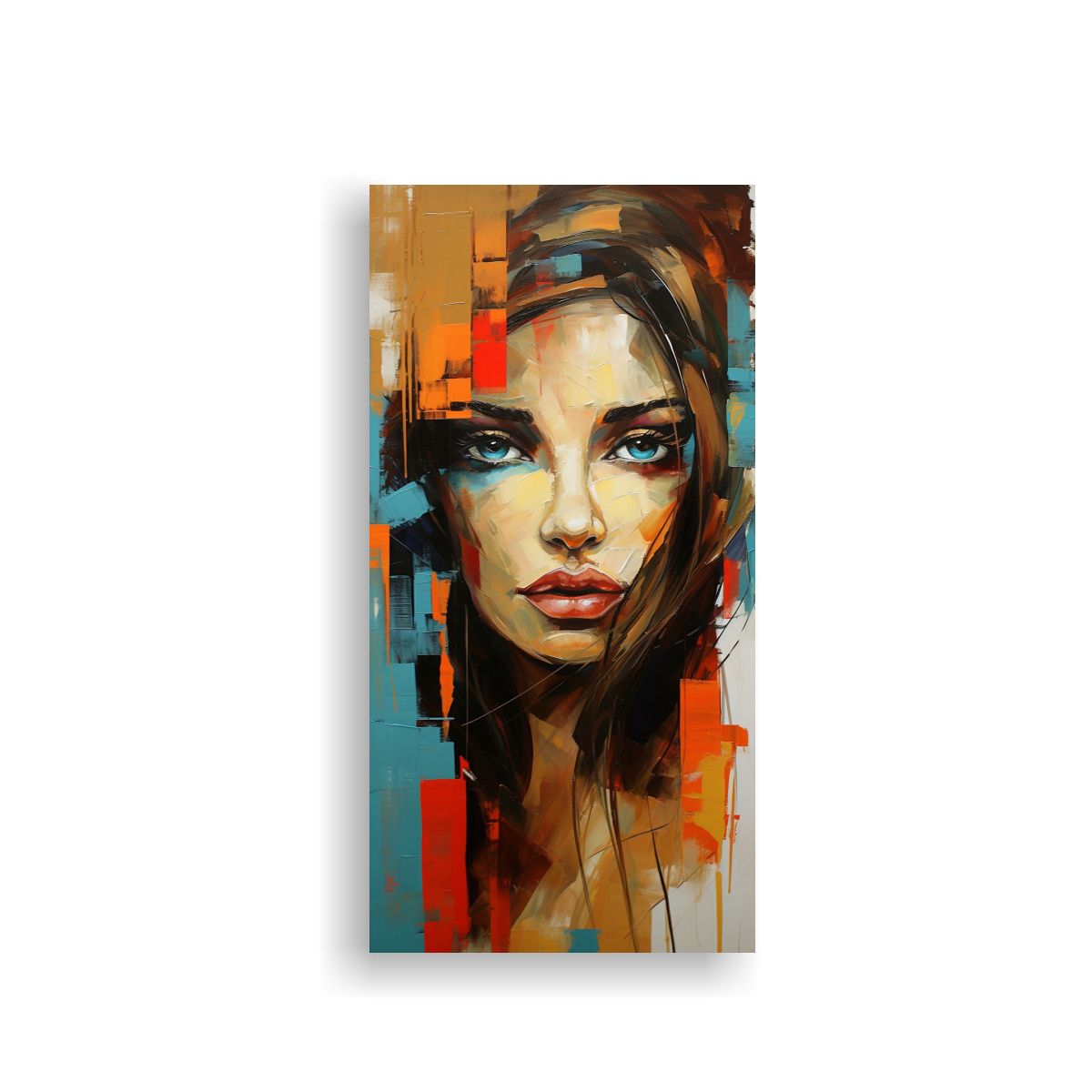 GENERICO - Cuadro Abstracto Mujer Multicolor Arte Moderno 30x60 Cm