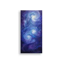 GENERICO - Lienzo De Tela Cuadro Figuras Celestiales En 20x40 Cm