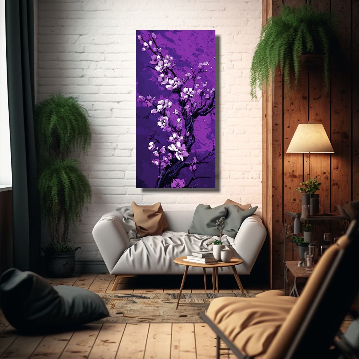 GENERICO - Pintura En Bastidor De árboles Frutales En 30x60 Cm