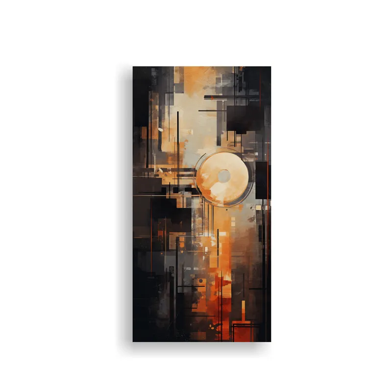 GENERICO - Tela En Bastidor Composición Abstracta 50x100 Cm