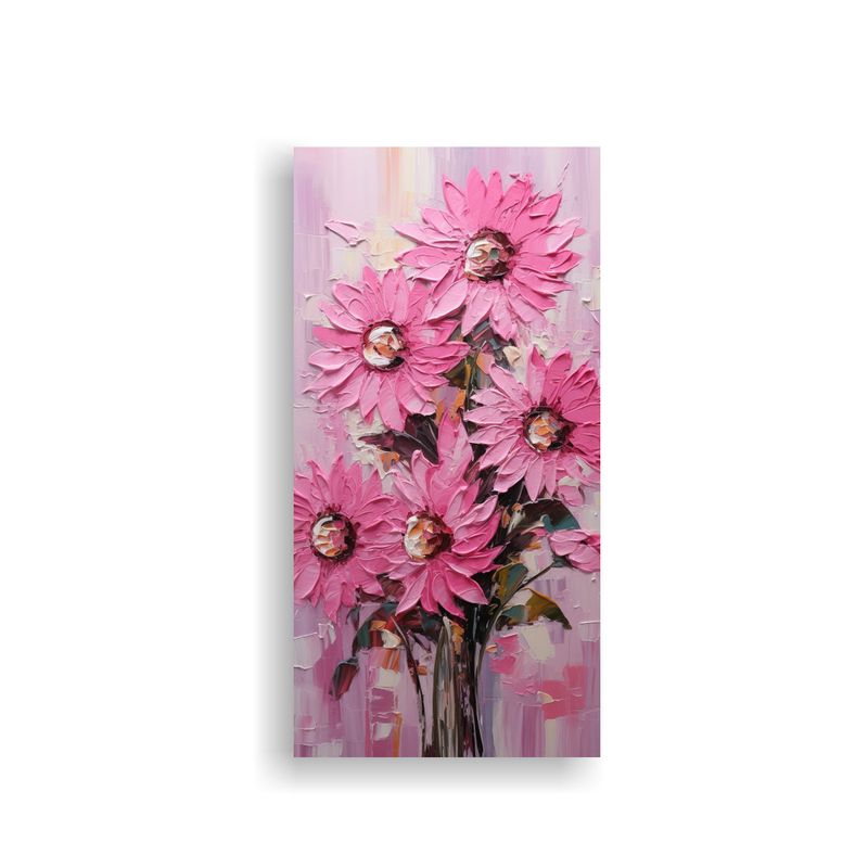 GENERICO - Cuadro De Lienzo Patrón Intenso Con Girasoles 60x120 Cm