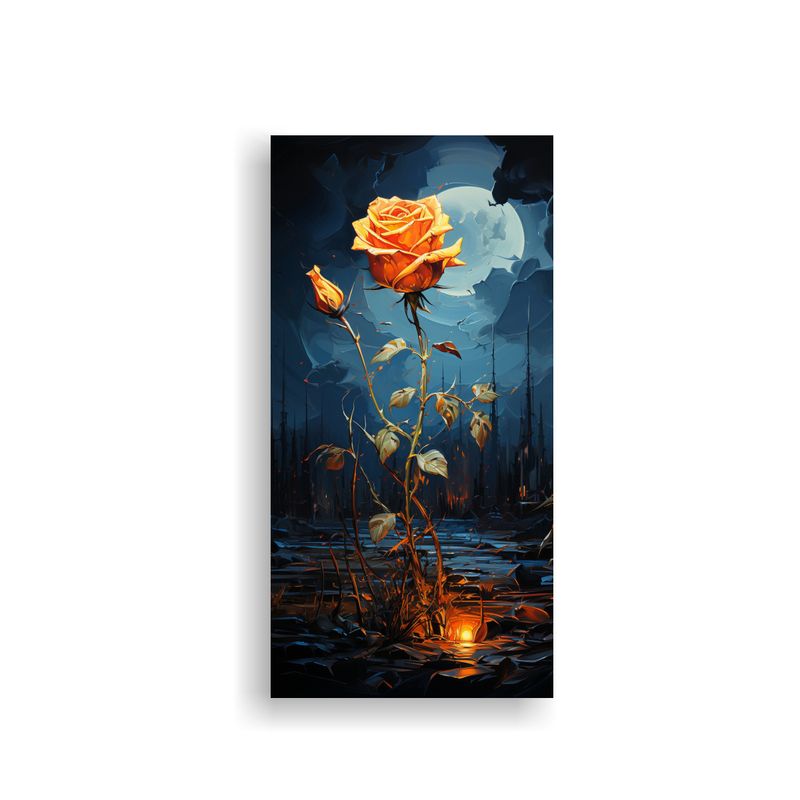 GENERICO - Cuadro Decorativo Estilo Rose Van Gogh Con Textura 80x160 Cm