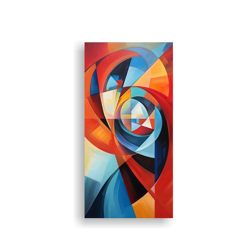 GENERICO - Composición Abstracta Cubista Con Ruptura Para 30x60 Cm