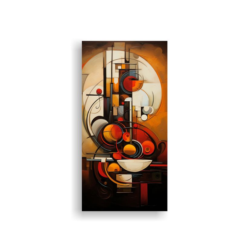GENERICO - Cuadro Patron Intenso Esquema Cuadros Abstractos 20x40 Cm