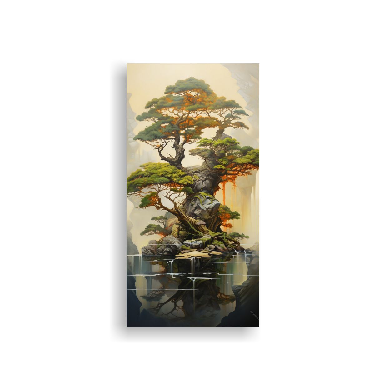 GENERICO - Cuadro Inspiración Visual Pintura Abstracta De 40x80 Cm